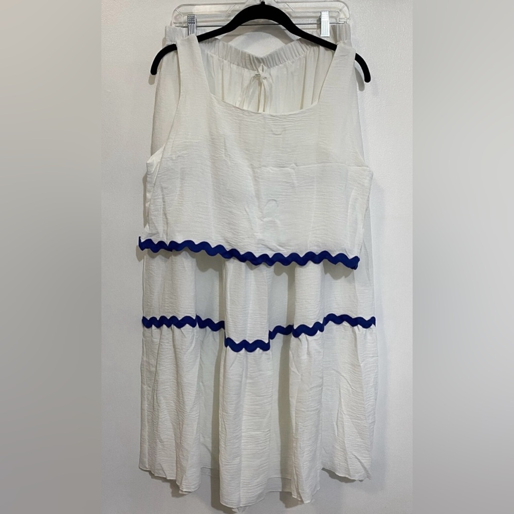 Woman's 2 Piece Set Casual Cropped Tank Top High Waist Skirt XL White Summer Set - Picture 2 of 13
